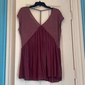 Anthropologie Meadow Rue Maroon Top